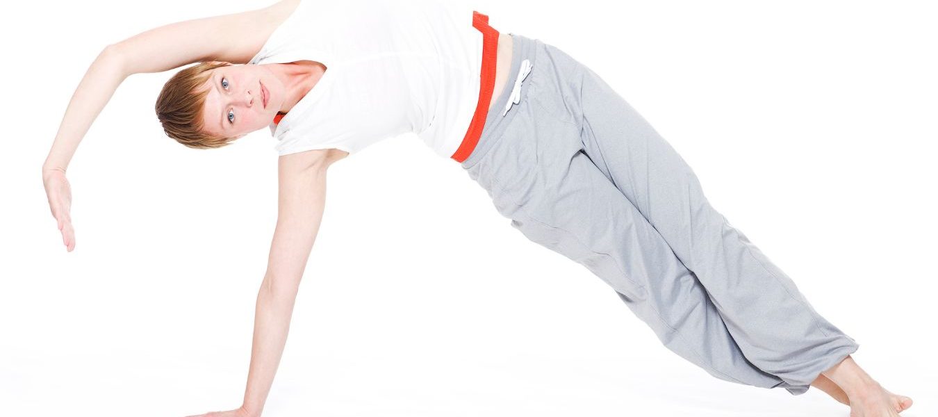 Serie  original de Pilates. The side bend
