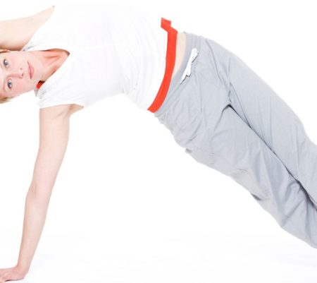 Serie  original de Pilates. The side bend